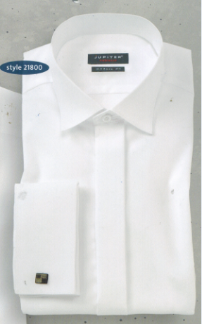 Jupiter Smoking-Hemd, Kläppchenkragen, modern fit, weiß,