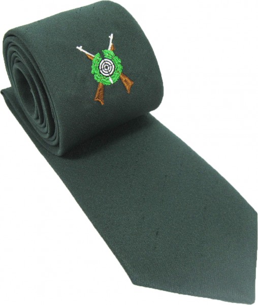 Krawatte mit Schützenemblem, Shantung, verschiedene Farben